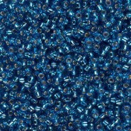 Miyuki rocailles Perlen 11/0 - Silver lined capri blue 11-25